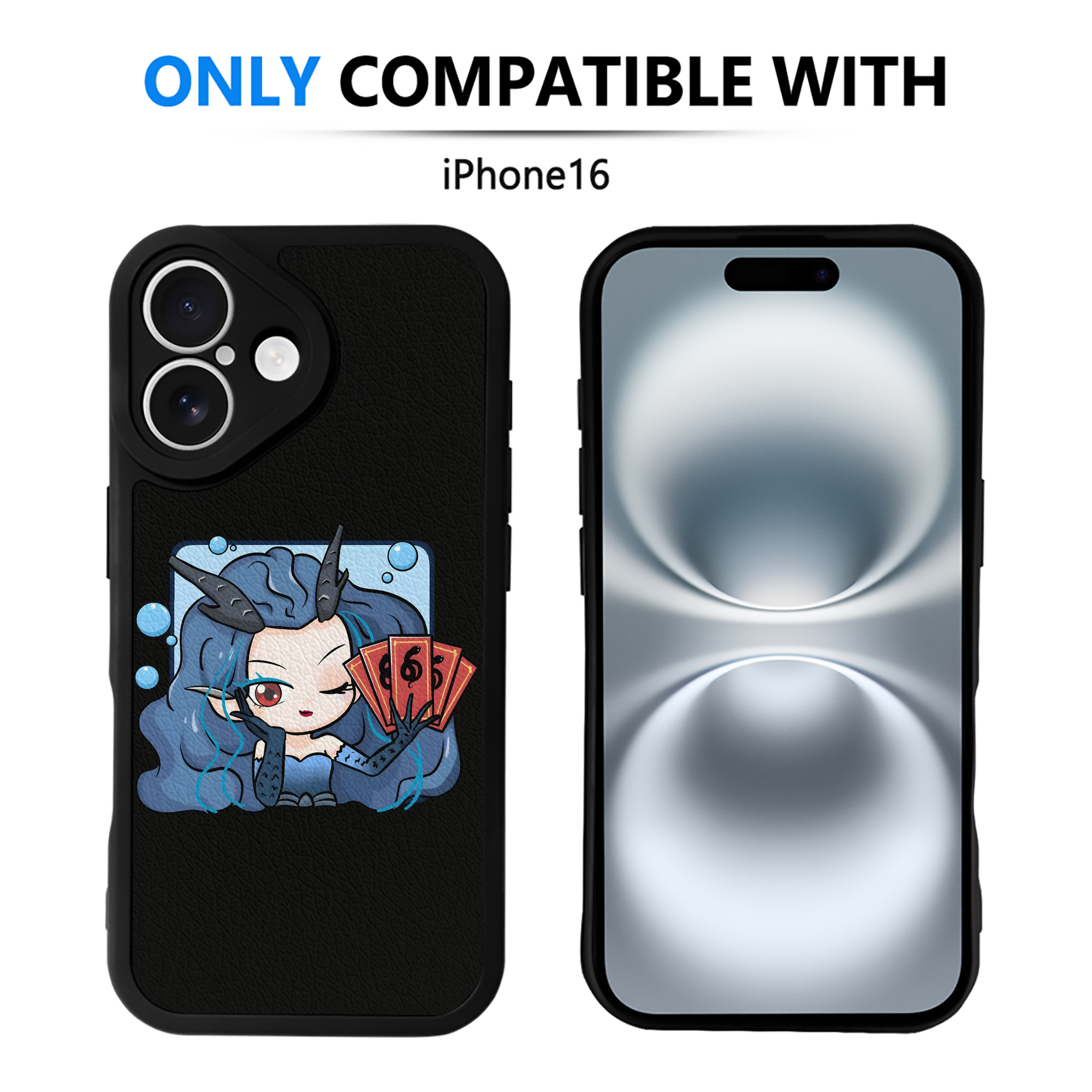 （画像用） Ne Zha 2 ナタ 魔童の大暴れ 【iPhone 16シリーズ対応】シリコンスマホケース（レザー調） 材質：シリコン
